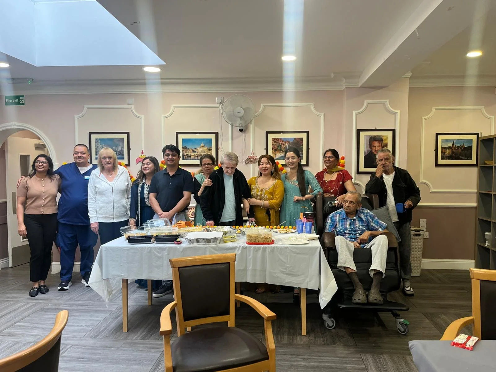 Group activities around tables