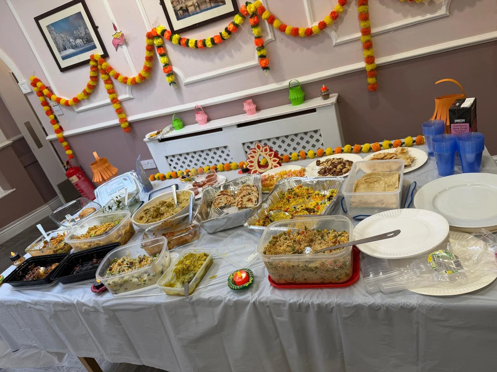 Nutritious food and buffet dining spreads